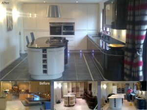 curved kitchen units